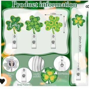 3- St. Patrick's Day Acrylic Badges